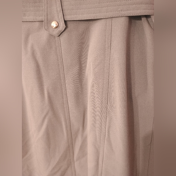 Sandra Darren Military Safari Dress Green Size 6 Snap Front Belted - Picture 13 of 14